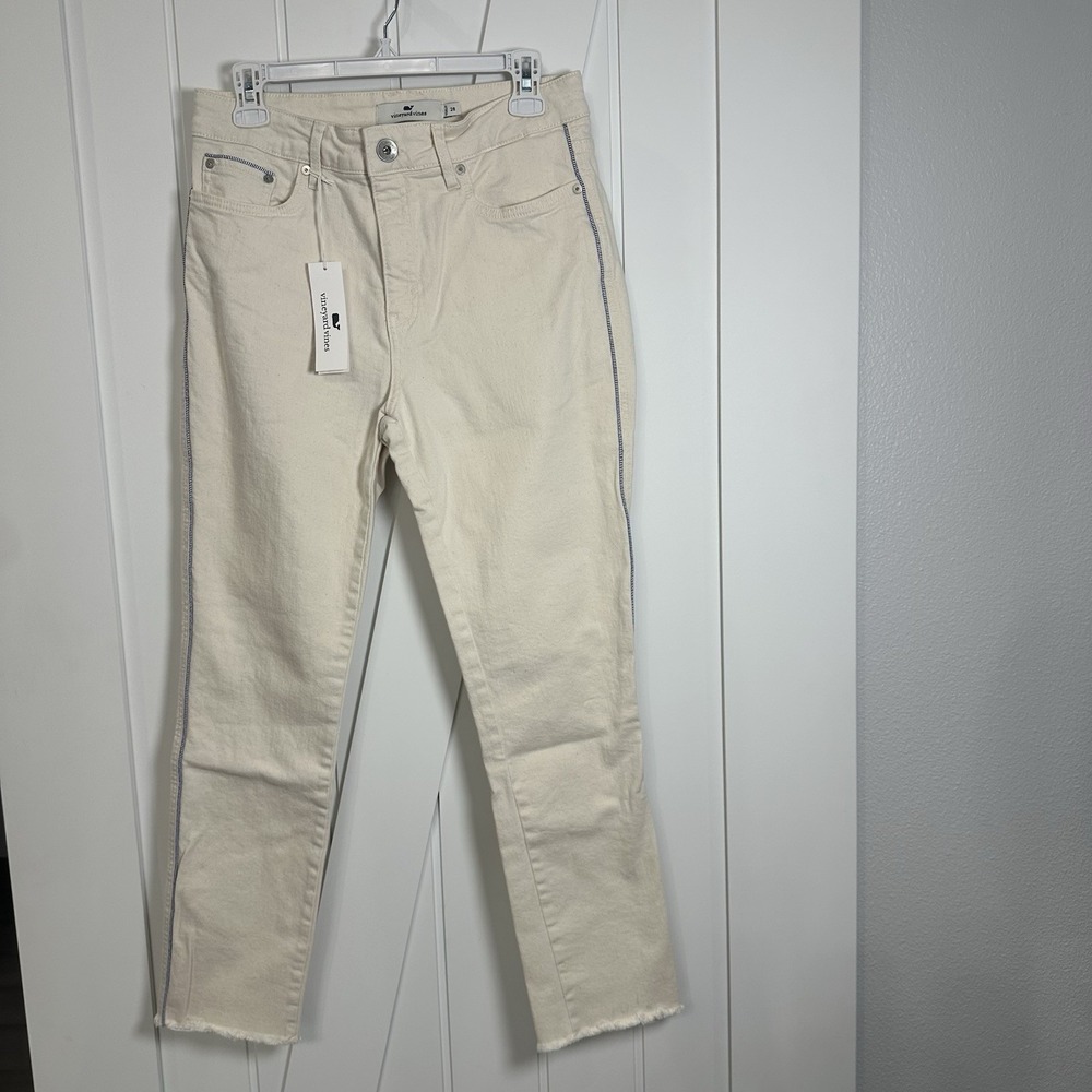 Vineyard Vines Cream Ankle & Cropped Jeans